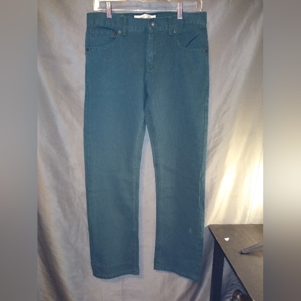 Levi 513 green slim straight jeans